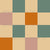 Checkerboard Squares in Terracotta and Sage Green, Dusty Pink and Cream, Cozy Season by Andrea Davidson Image