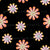 Groovy Retro Petal vibey Burst - black Image