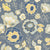 Blue, Grey, Soft Yellow OUtline Floral Image