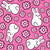 Easter Bunnies and Flowers Pink Image