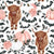 October Moon Spooky Cow Floral on White Image