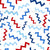 Patriotic Party Time Zig Zag Confetti in Red White and Blue Image