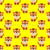 Cute Cartoon Baby Tiger on Country Yellow Wallpaper Image