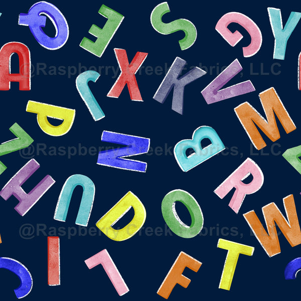 Navy blue, play room, alphabet, school, teachers, letters, rainbow, bo ...