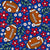 Team Spirit Football Floral in Buffalo Bills Colors Royal Blue and Red Image