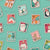 Holiday Stamps on Teal Image