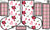 Christmas Stocking Craft Panel: Petals of Peace with Candy Cane Plaid – Reindeer Games Collection by Patternmint Image