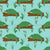 alligators on logs / light blue Image