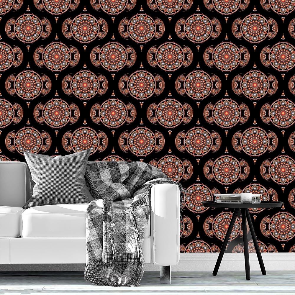 Safari Sunset Bohemian Star Fall Mid Mod Ogee Mandala