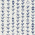 Indigo Blue Lantern Garland Stripe | Navy Stars & Botanical Vines on Cream Ivory | Storybook Critters Collection by Brayberry Design [Large Scale] Image
