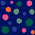 Fun Hand-drawn Dots in Magenta Pink, Blue, Green, and Orange on Navy Blue Background Image