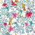 Maximalist bright Christmas birds on light background Image