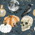 October Moon Gothic Halloween, Spooky Design on Blue Image