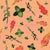 Painted Snapdragons Watercolor Floral on Peach Image