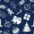 Christmas Pattern Blue White Image