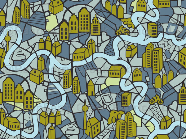 City life map moonless night, Minimalistic city map in Scandinavian st ...