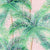 Watercolor background with tropical palm trees seamless pattern. Watercolour hand drawn vintage style palms illustration on linen backdrop. Print for textile, fabric, wallpaper, wrapping paper. Image