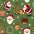 Santa Claus and Rudolph the Reindeer fabric Image