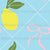 Coquette Bows and Lemons in Pink, Blue, Yellow and Green Image