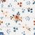 Rust and Royal Cream Vintage Floral Image