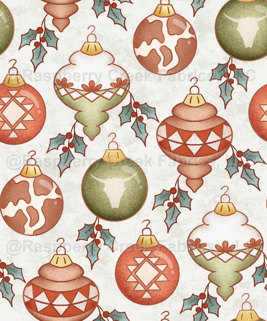 Christmas Y'all Ornaments White