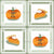 Pumpkin Pie Plaid orange tonal and green on white with pie slices and pumpkin pi Image