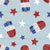 Patriotic 4th of July Popsicles on Blue Image