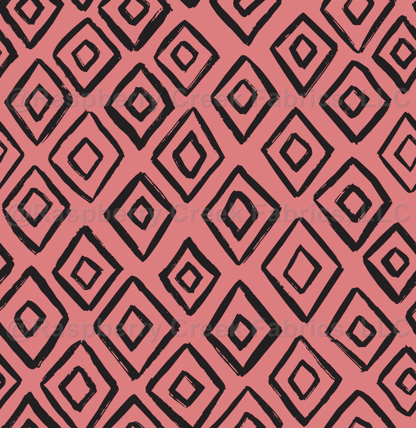 Double Diamonds Close Together Patterns Cool Tones Dusty Pink and Black