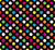Colorful Polka Dots_Black - Fabric Image