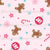 Gingerbread, Candy Canes, Snowflakes, and Stars in Pinks Baby Blue Image