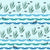 Seals Seaweed Waves on Aqua Image