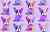 radiant purple color pop french bulldogs Image