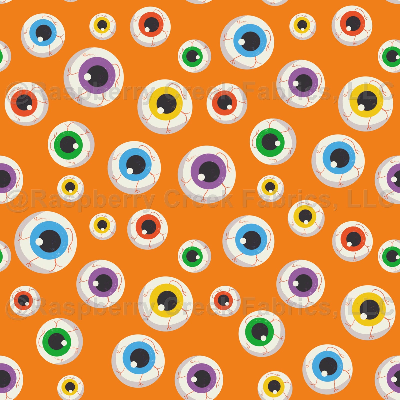 Halloween Spooky Eyeballs Orange