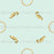 New Traditional Geometrical Golden Frames on a Light Teal Background, Horse Carousel Collection by The Sewing Sailor Image