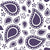 Playful Paisley Bandana Plum Purple on White Image