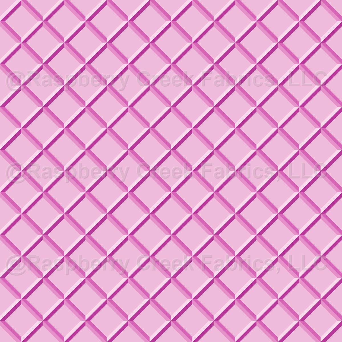 Crispy Waffle Wafers Checkerboard Pink Rose