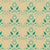 Pattern of leaves and petals. Green pattern on beige background Image