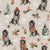 Winter Holiday Black Labs {Beige} Watercolor Christmas Dogs Image