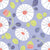 Round Flowers Playful Retro Floral on Lavender, Round Flowers by Susina Image