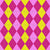 Argyle Pattern, Pink Yellow Baby Pink, Orange Stitching Image