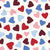 Love Hearts - Tossed - Red, Burgundy, Pink, Blue - Love Letters Collection Image