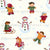 Children in the snow fabric Image