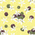 Coffee Cherries and Blossoms on butter yellow - Coffee Time Collection Image