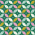 Happy retro circles spring green, pink Geometric bold pattern with circles in fresh sping colors. Basic abstract pattern. Green shades and pink in vintage look. Image