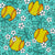 Softball Daisy Floral with Bows and Stars in Turquoise Image