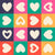 Bright Textured Rainbow Checks and Cream Hearts Multicolored Geometric Image