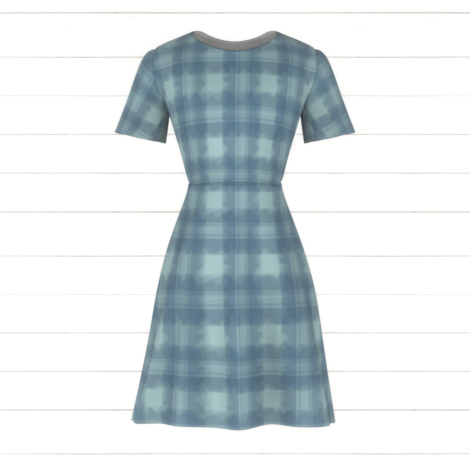 Blue Perennial and Skylight Boho Watercolor Plaid