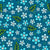 Blue Fun Floral on Turquoise Image