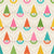 Retro Rainbow and Beige Geometric Christmas Gnomes Bright Folk Elves Wallpaper Image