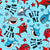 Bite Me Sarcastic Sharks on Light Blue Image